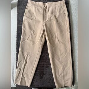 Zara Khaki Straight-Leg Chinos